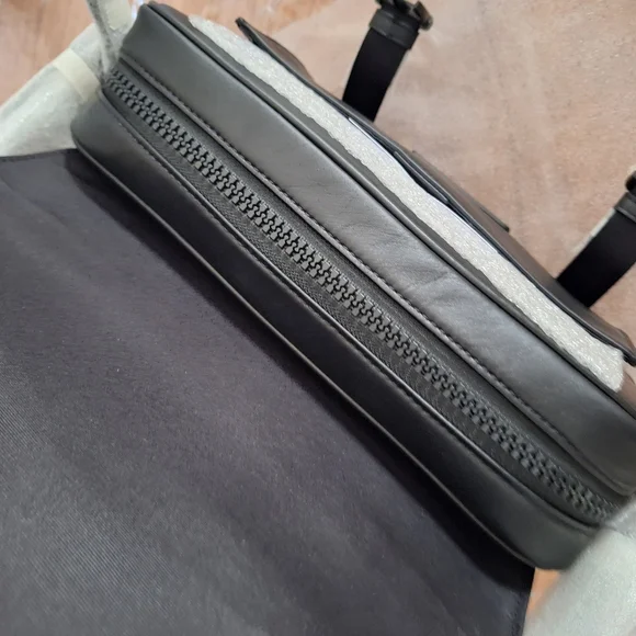NWT Coach Track Bag Shoulder Brand Mens Crossbody Genuine Leather Black C2715